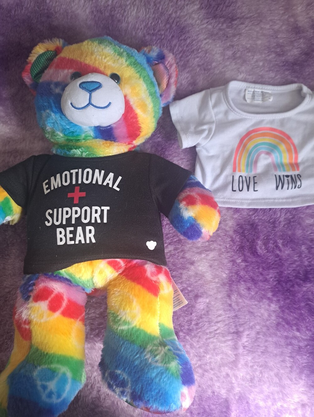 My Fav Build-A-Bear Rainbow With Extra Shirt
